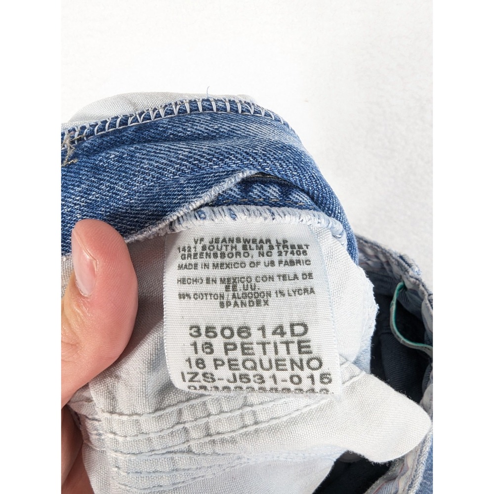 Vintage Lee Mom Jeans Women's Side Elastic at the Waist Med Wash 16 Petite - Picture 12 of 12